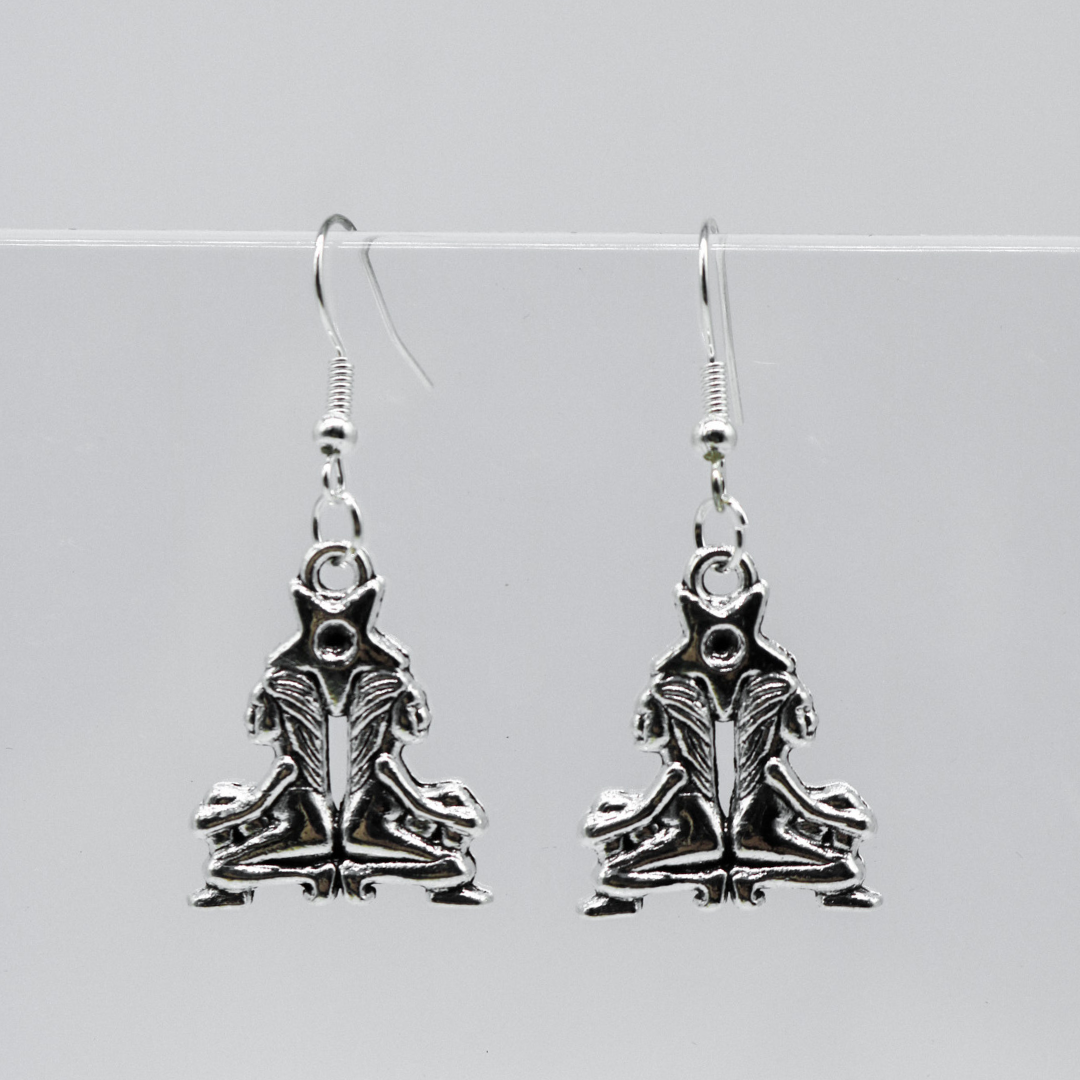 Silver Earrings With Zodiac Symbol Charm | Shop Nory