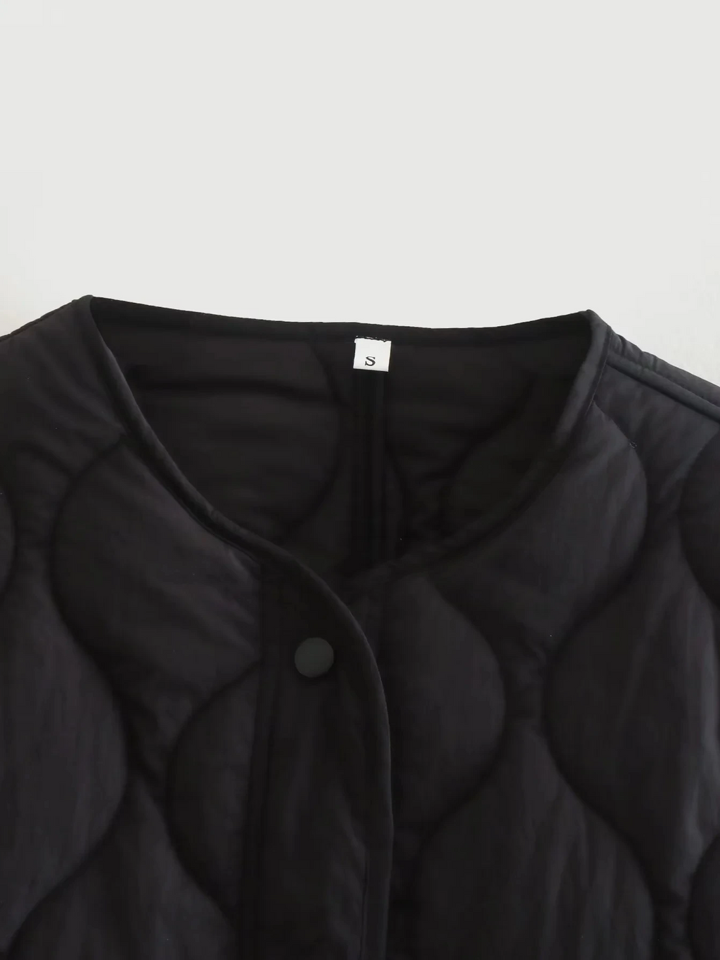 Gepolsterte Jacke Damen, Leichtes Übergröße Modell mit Taschen, Knopfverschluss