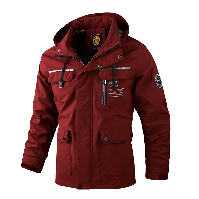 Moderne wasserdichte Cargo-Jacke für Männer