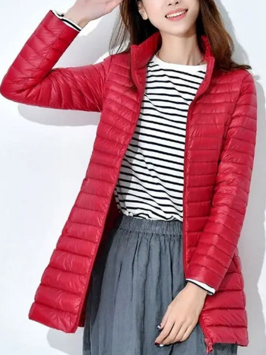 Damen Leichte Daunenjacke Tailliert