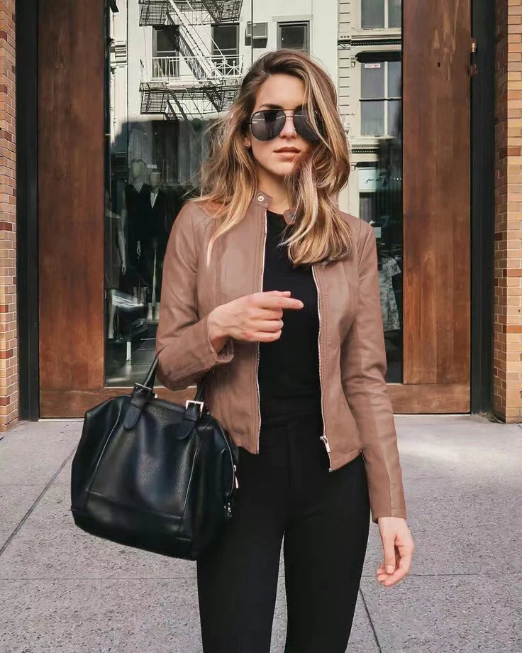 Shopnory | Modische Lederjacke