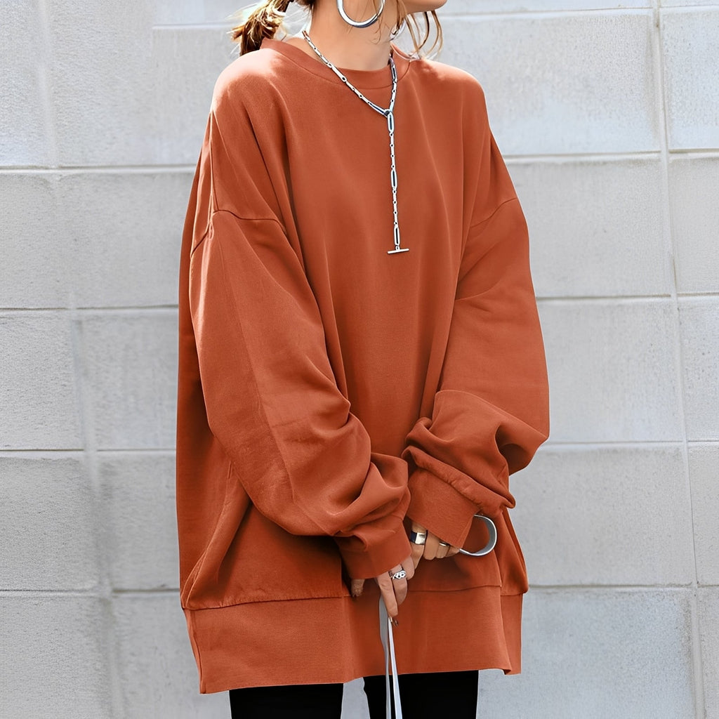Shopnory | Weiter Damenpullover mit Lockeren Schultern