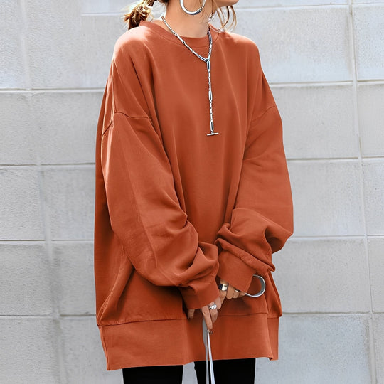 Shopnory | Weiter Damenpullover mit Lockeren Schultern
