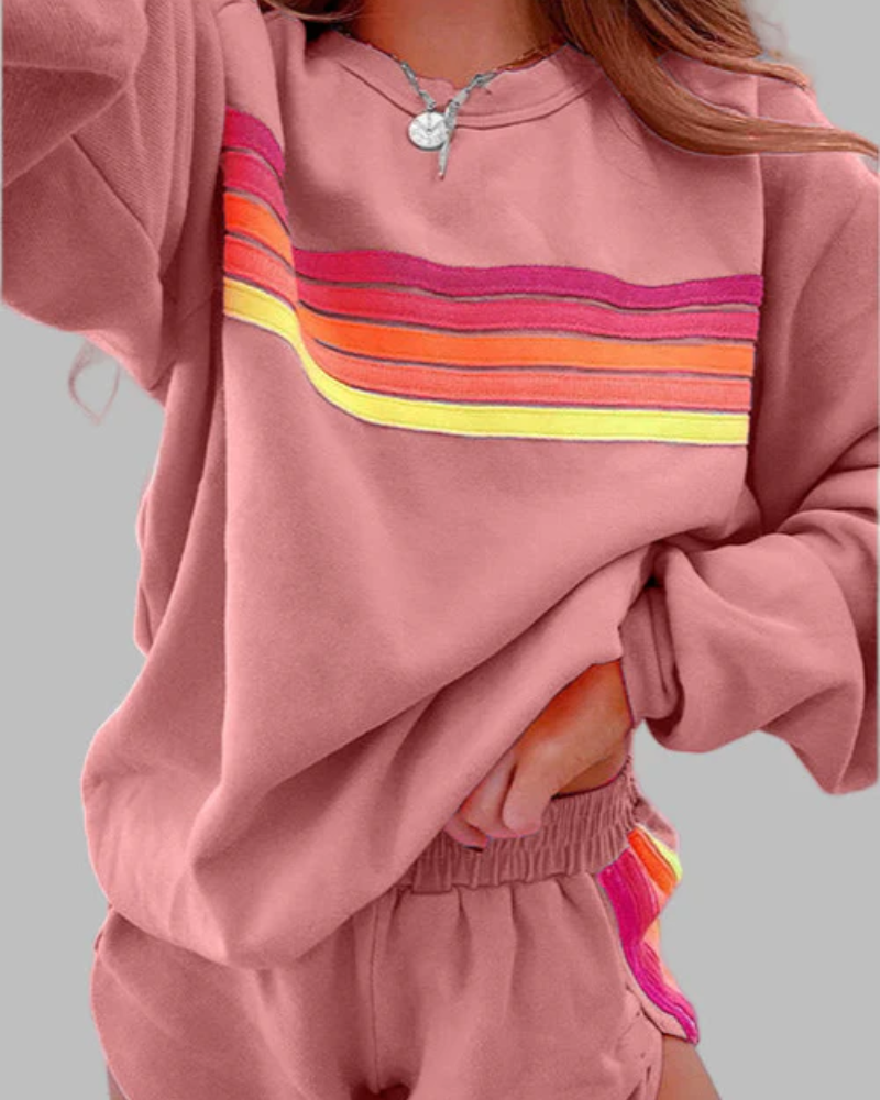 Gestreiftes Pyjama-Set