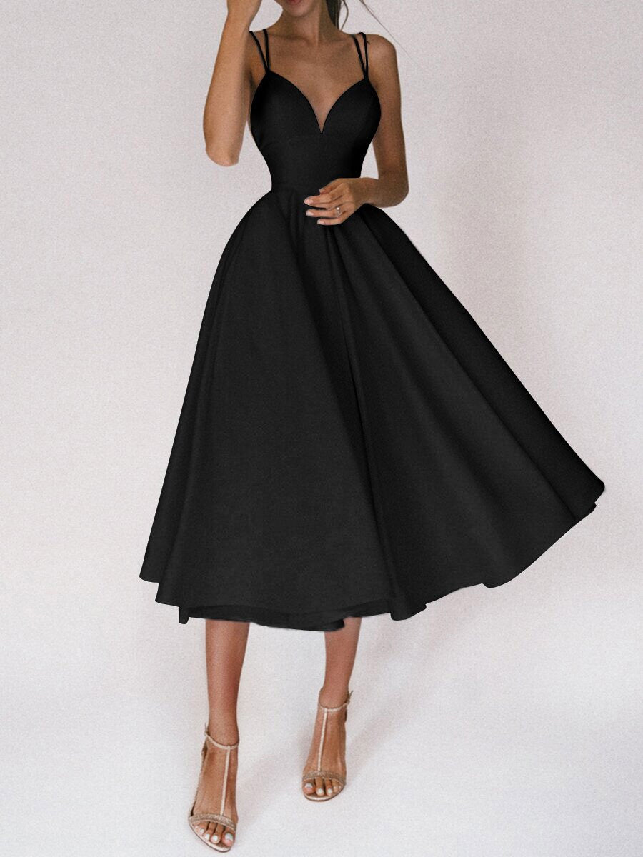 Grace Das Elegante Trägerkleid mit V-Ausschnitt