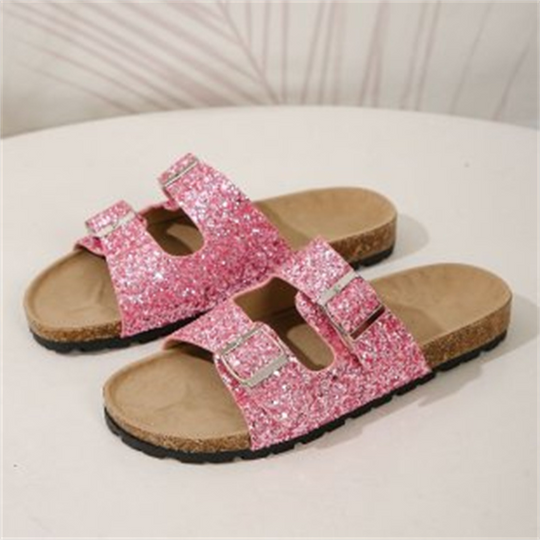 Glitzersandalen