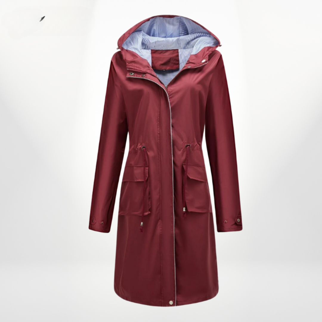 wasserdichter Über-Knie-Trenchcoat