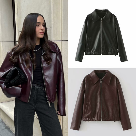 Elegante Lederjacke