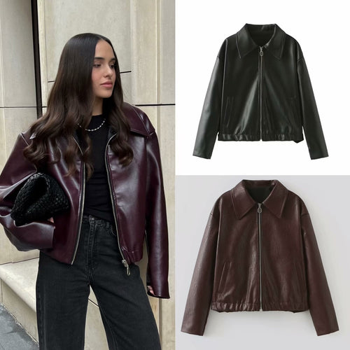 Elegante Lederjacke