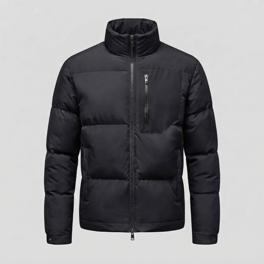 Herren Urbaner Kurz-Puffer mit hohem Stehkragen, Brustreißverschluss & winddichter Hülle Shop Nory
