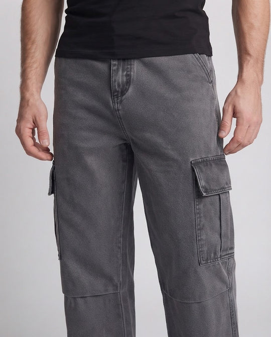 Herren Weite Utility-Cargohose mit Knieeinsatz und Mehrfachtaschen Shop Nory
