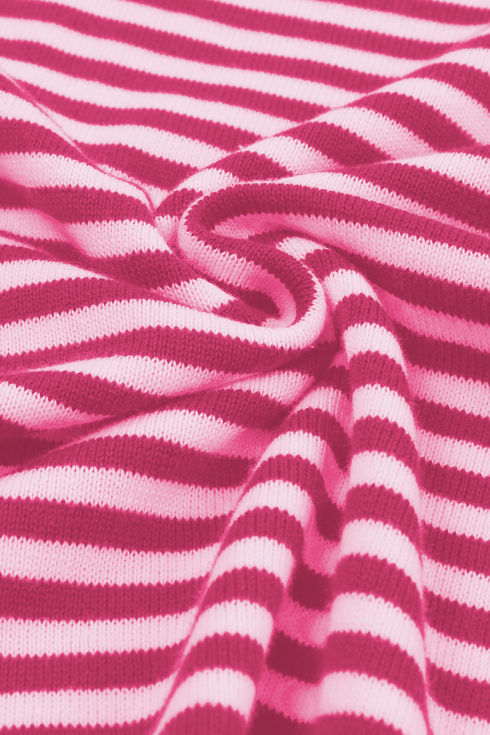 Kontrastfarbig Gestreifter Pullover Mit Überschnittenen Schultern