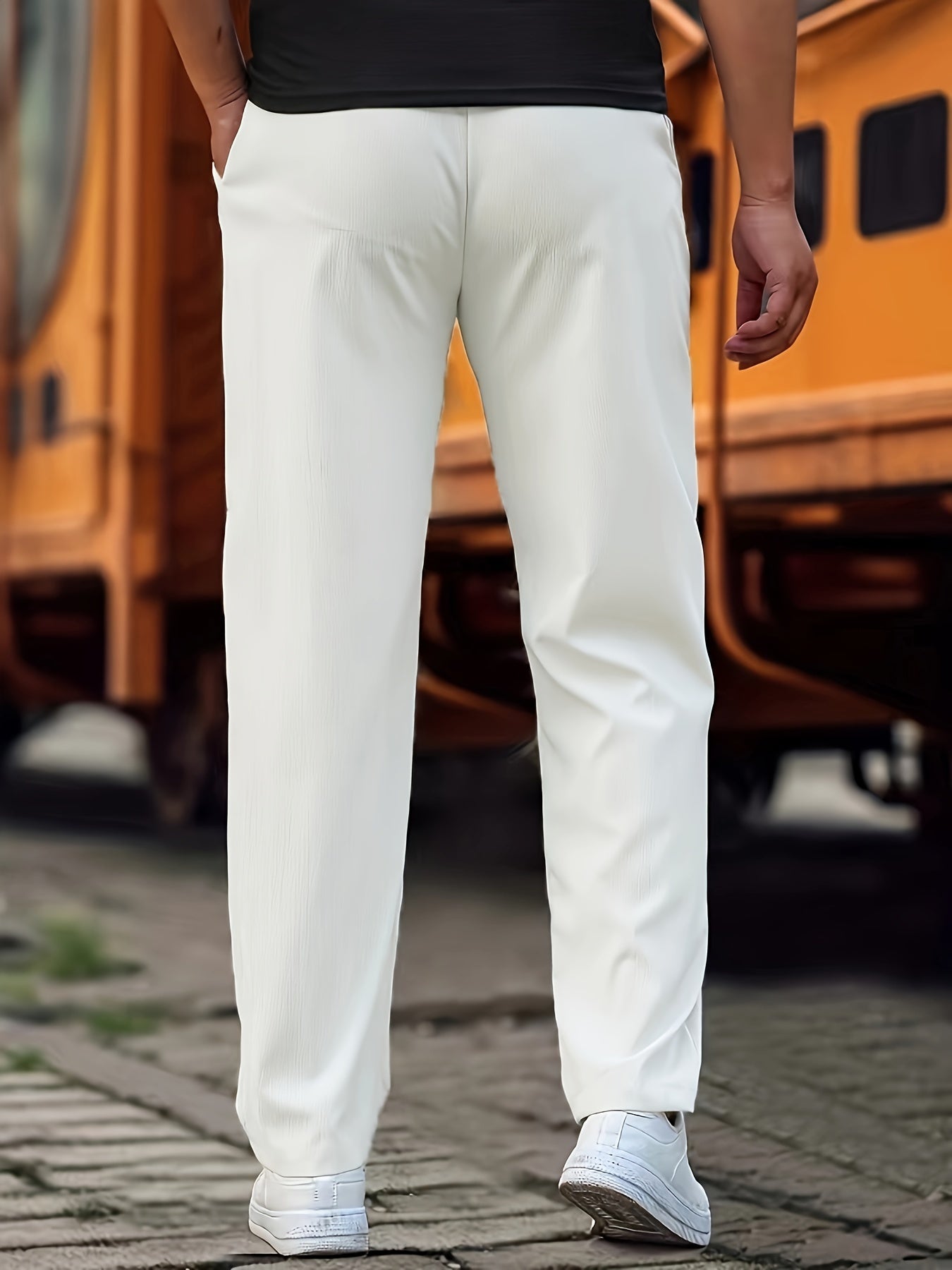 Stilvolle Kordelzug Athletische Hosen mit Taschen für Herren