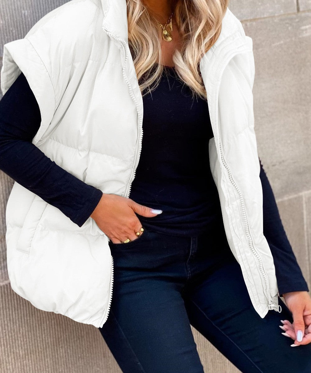 Damen gestepptes ärmelloses Vest