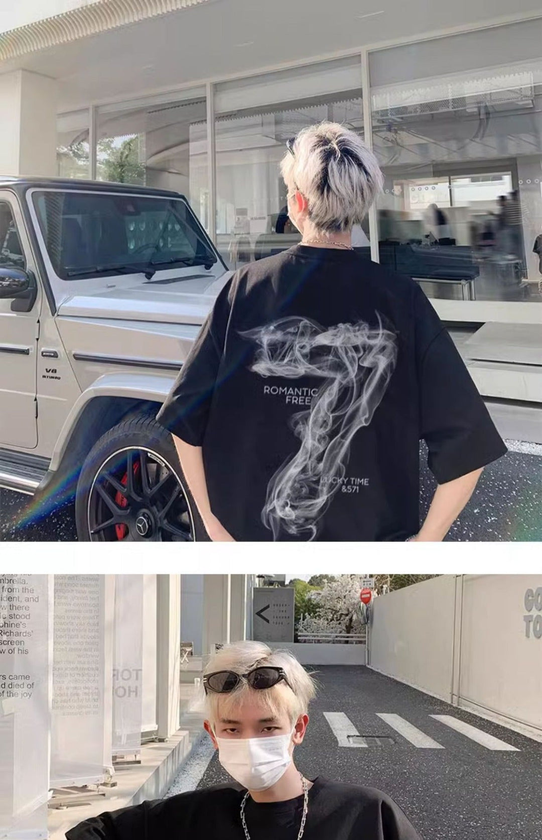 Lockeres T-Shirt in Übergröße für Männer