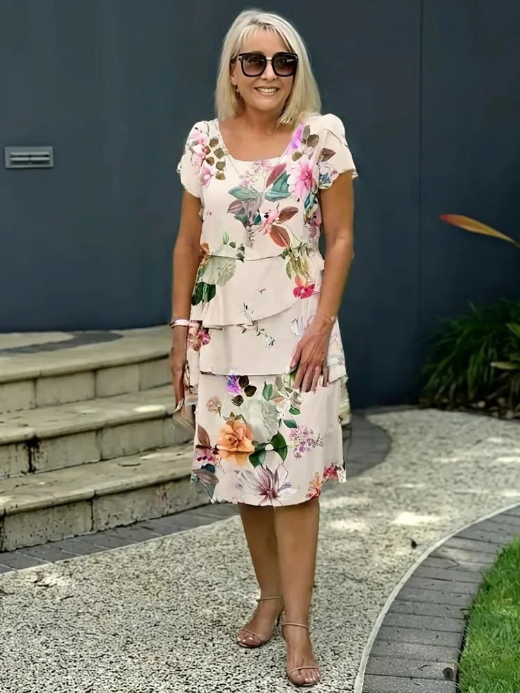 Elegantes Maxikleid mit Blumenmuster