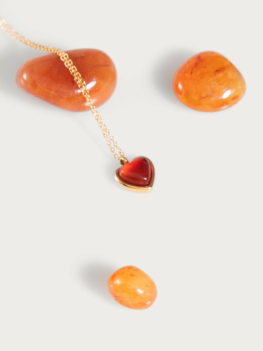 Rote Stein Herz Halskette | Shop Nory
