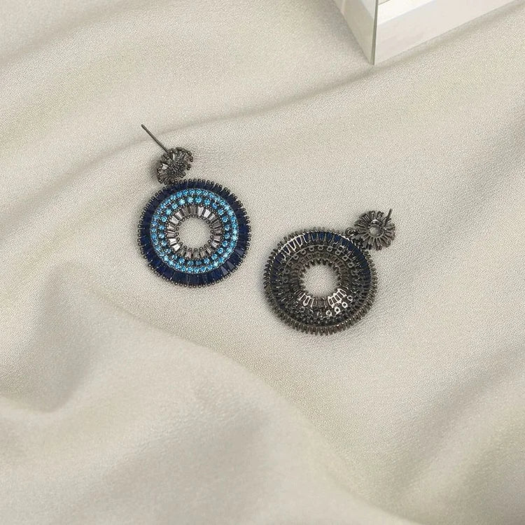 Silberne Böse-Auge-Ohrringe – Layla | Shop Nory