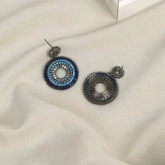 Silberne Böse-Auge-Ohrringe – Layla | Shop Nory