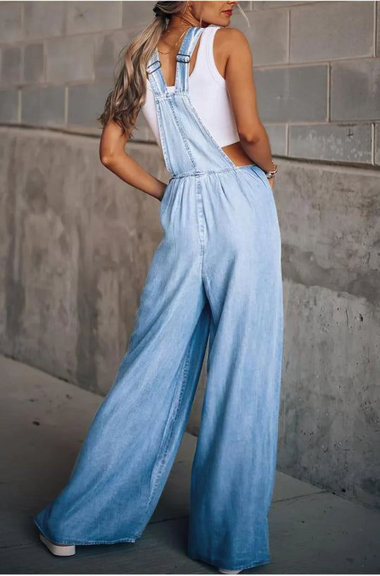 Armelloser Trendiger Denim-Overall für Damen