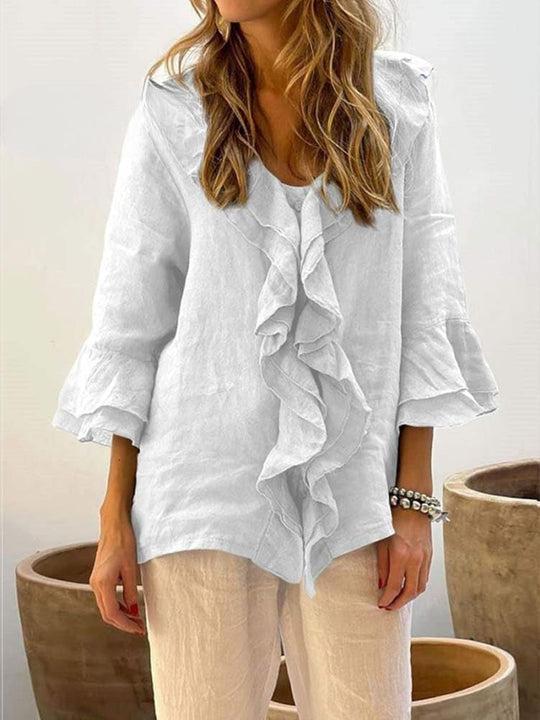 Women's Ruffles Freizeithemd