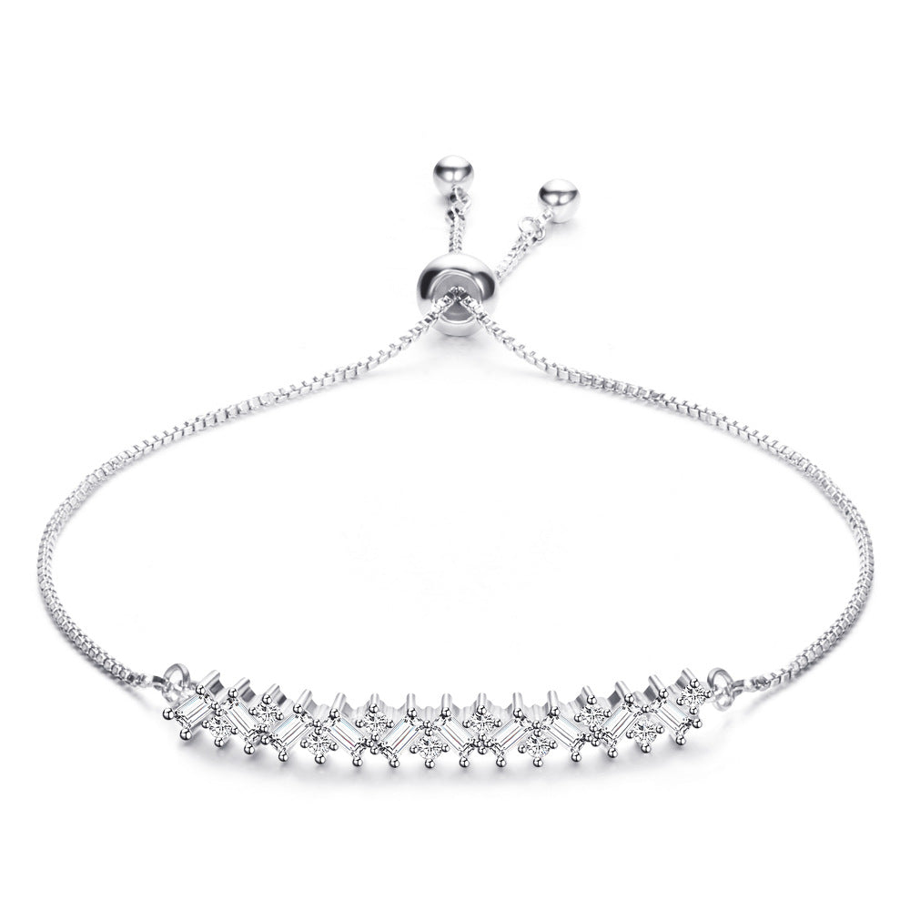 Damen Armband mit funkelnden Zirkonia und verstellbarem Verschluss Shop Nory