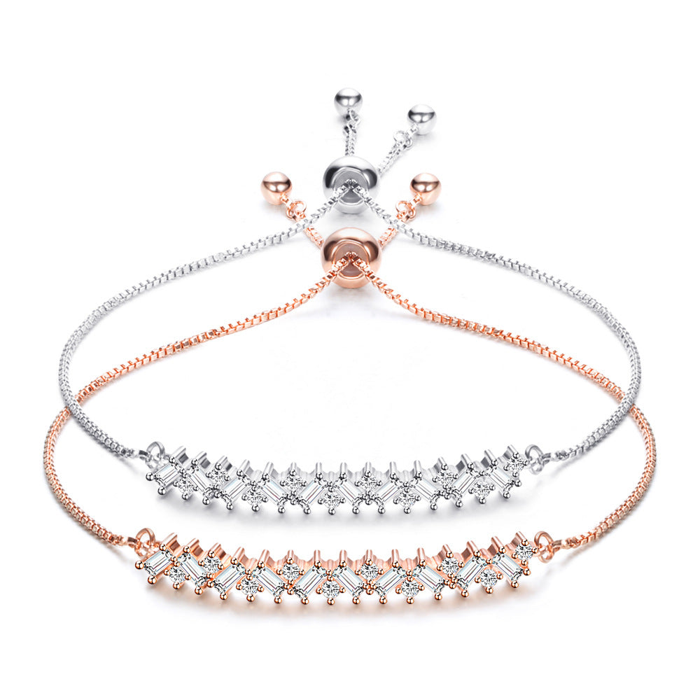 Damen Armband mit funkelnden Zirkonia und verstellbarem Verschluss Shop Nory