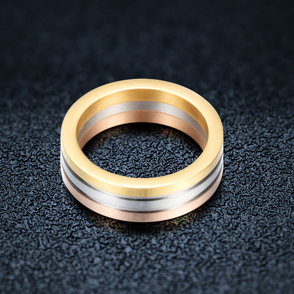 Damen Ring mit modernem dreifarbigen Design Shop Nory