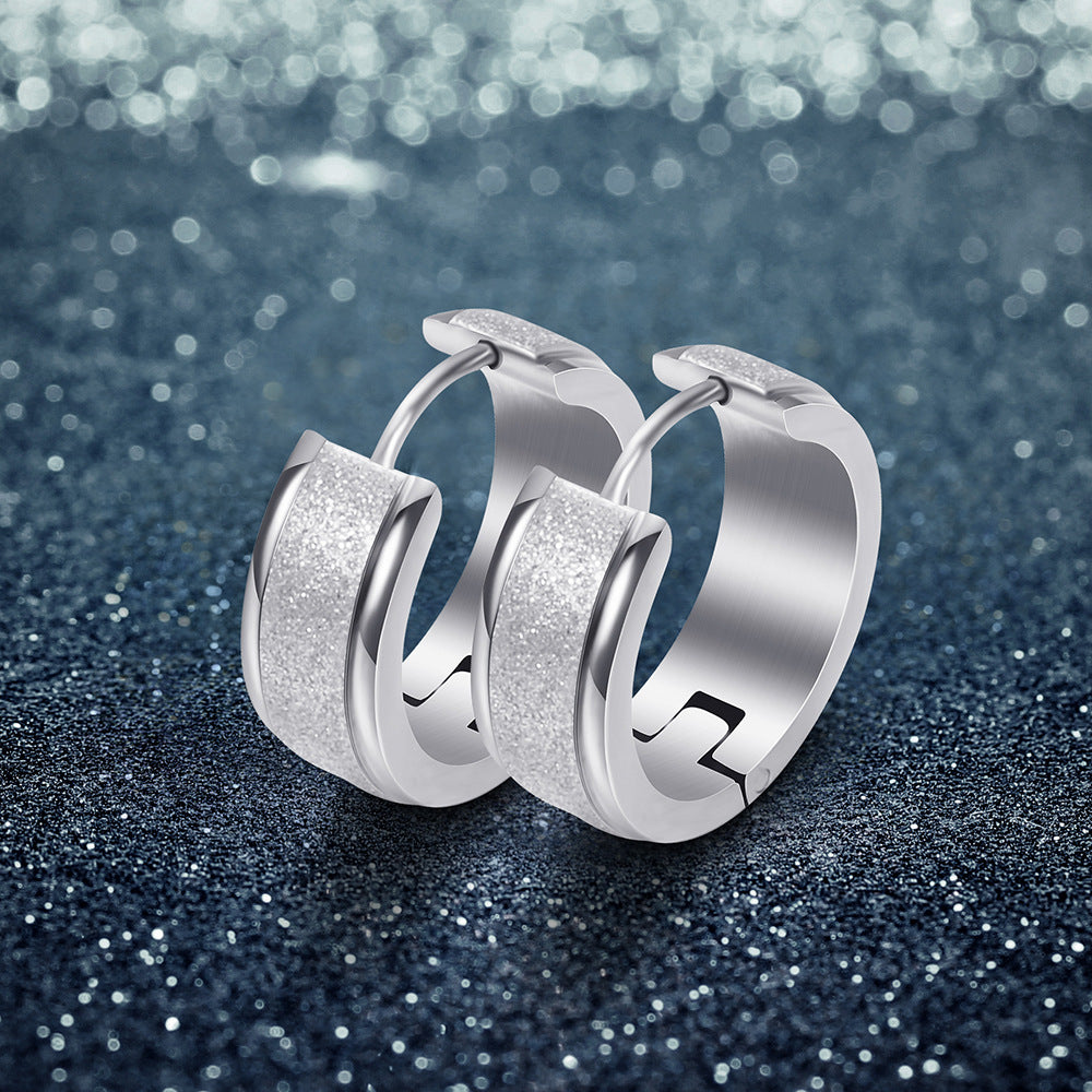 Damen Glänzende Creolen mit strukturiertem Oberflächenfinish Shop Nory