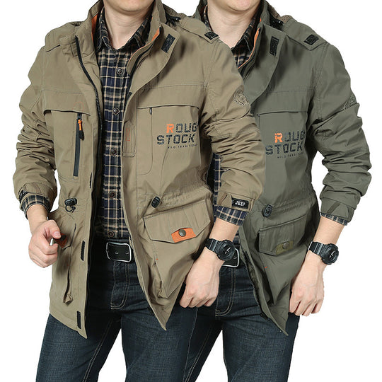 Herren Praktische Übergangsjacke mit Multifunktionalen Taschen Shop Nory