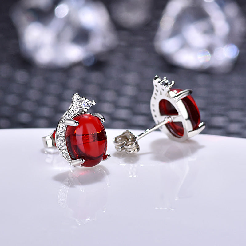 Damen Jadeschmuck Ohrstecker mit funkelnden Zirkonia Shop Nory