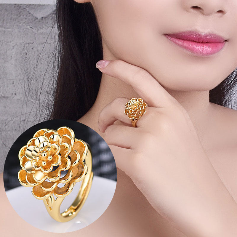 Damenring mit kunstvollem Blumen-Design und luxuriösem Finish Shop Nory