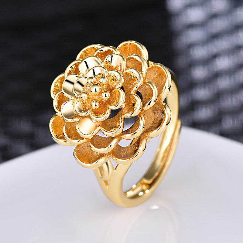 Damenring mit kunstvollem Blumen-Design und luxuriösem Finish Shop Nory
