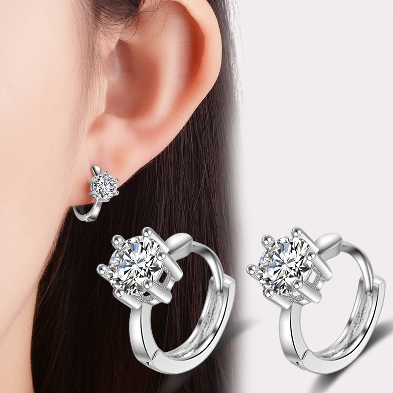 Damen stilvolle Ohrstecker mit funkelnden Zirkonia Shop Nory