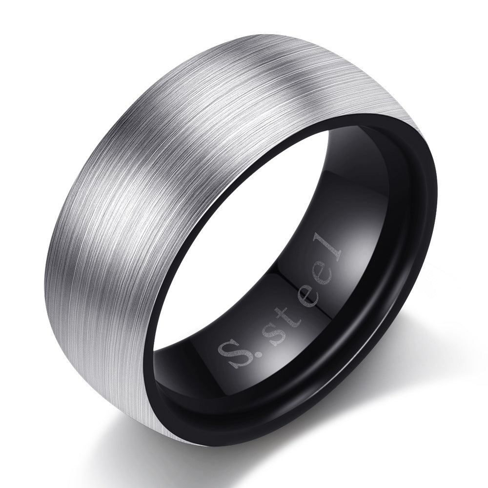 Herren Ring mit modernem gebürstetem Oberflächenfinish und eleganter Roségoldfassung Shop Nory