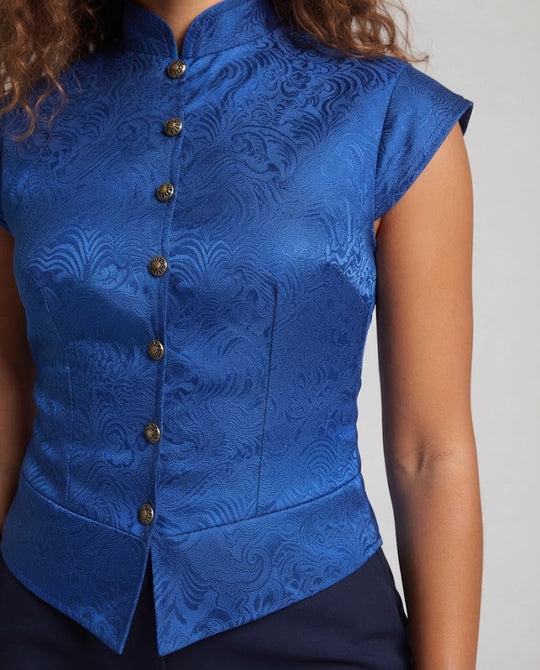 Damen elegantes Vest mit aufwendigem Design und feinen Details Shop Nory
