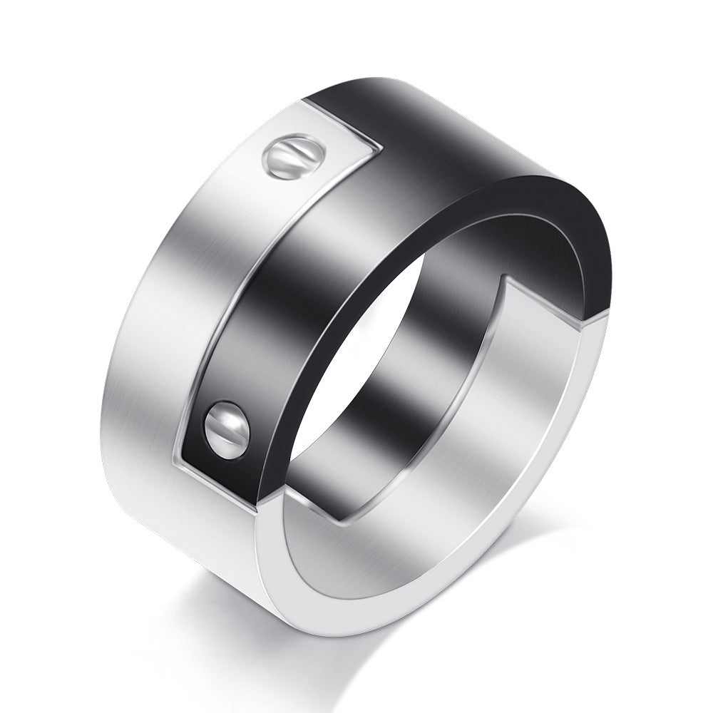 Herren Ring mit modernem, geometrischem Design und hochwertiger Oberfläche Shop Nory