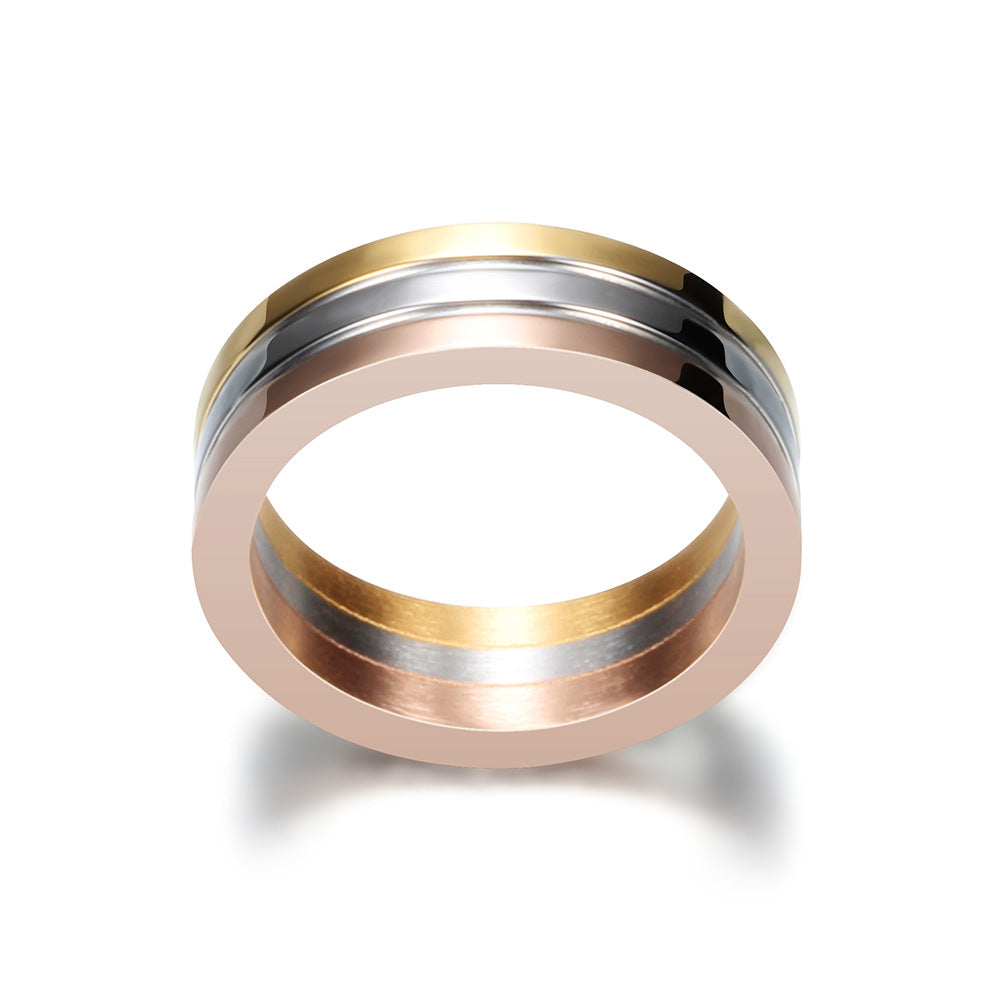 Damen Ring mit modernem dreifarbigen Design Shop Nory