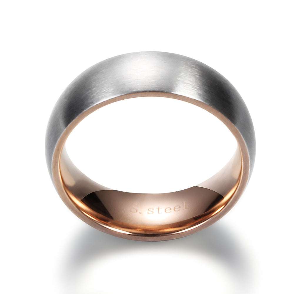 Herren Ring mit modernem gebürstetem Oberflächenfinish und eleganter Roségoldfassung Shop Nory