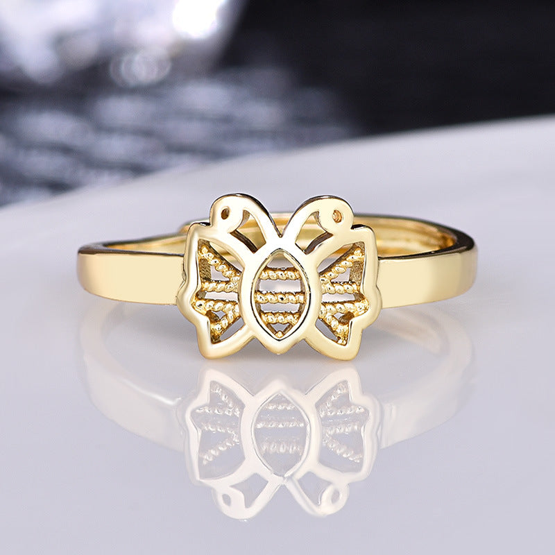 Damenring mit kunstvollem Schmetterlingsdesign Shop Nory