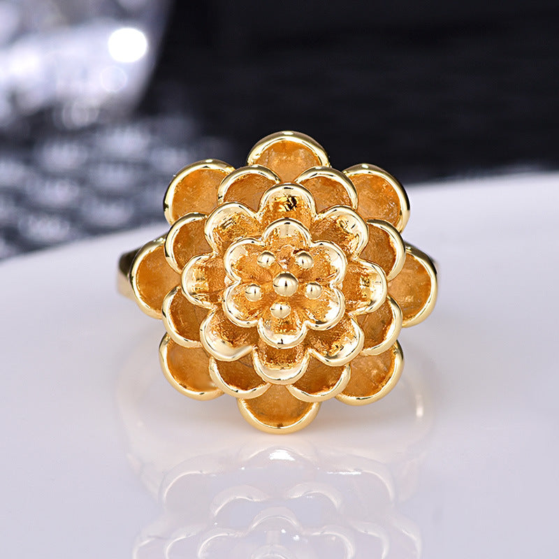 Damenring mit kunstvollem Blumen-Design und luxuriösem Finish Shop Nory
