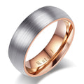 Herren Ring mit modernem gebürstetem Oberflächenfinish und eleganter Roségoldfassung Shop Nory