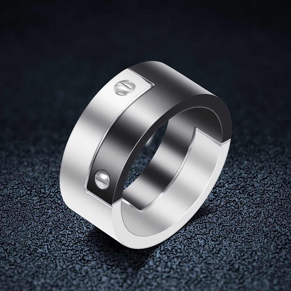 Herren Ring mit modernem, geometrischem Design und hochwertiger Oberfläche Shop Nory