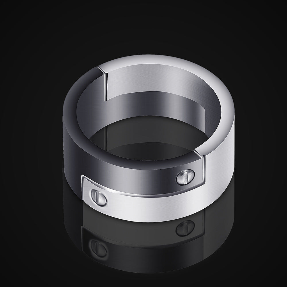 Herren Ring mit modernem, geometrischem Design und hochwertiger Oberfläche Shop Nory