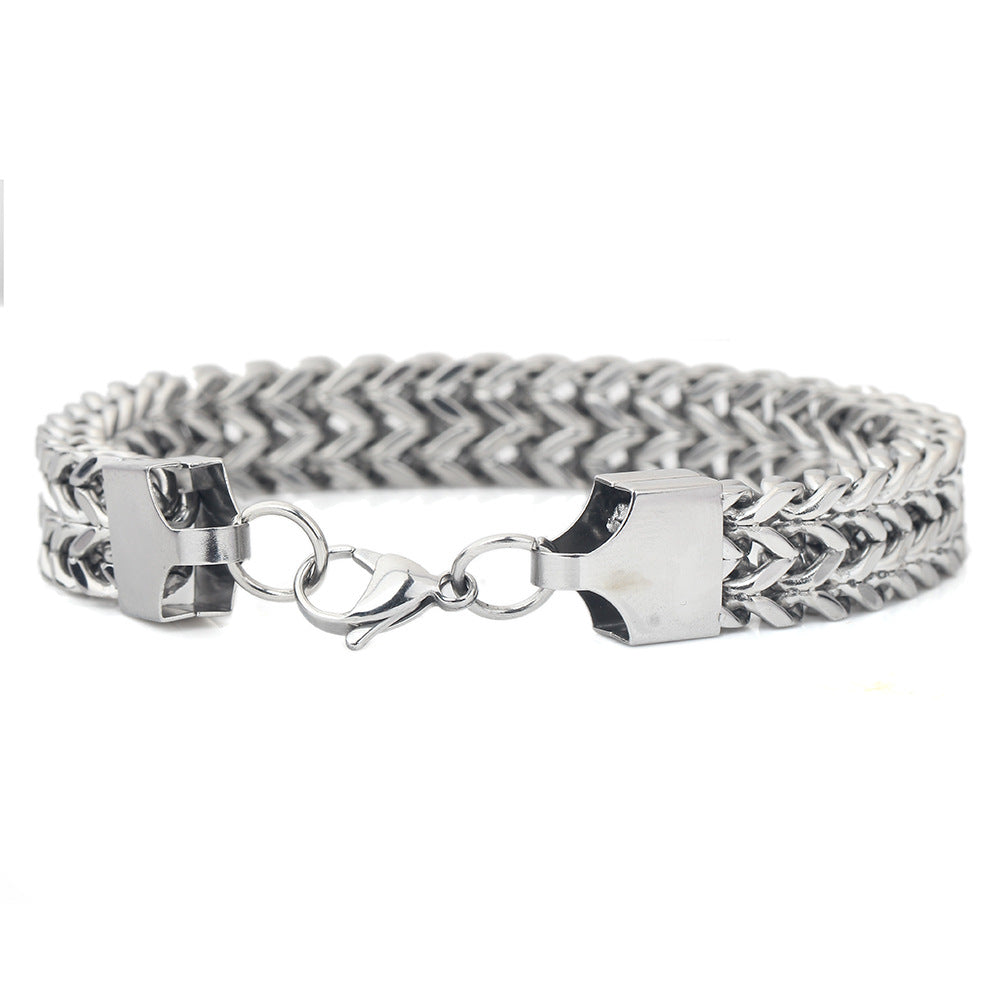 Herren Robust geflochtenes Edelstahlarmband Shop Nory