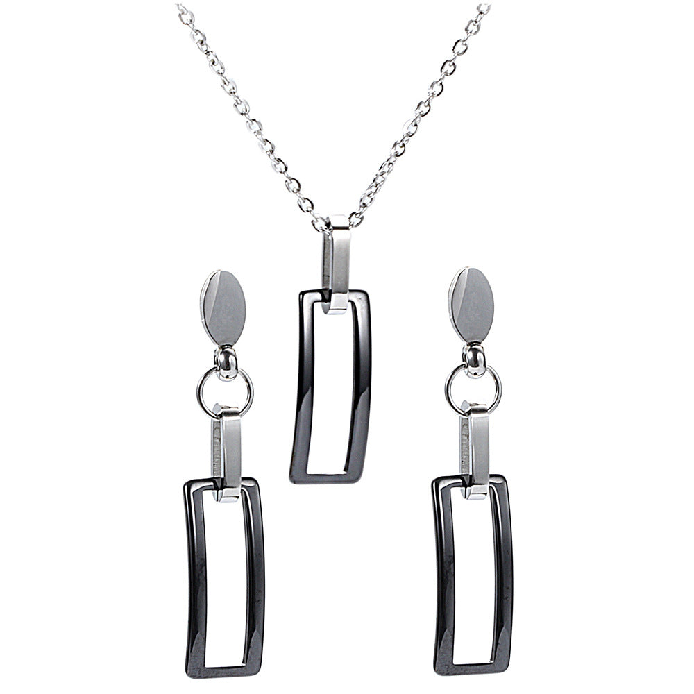 Damen Schmuckset mit eleganten Ohrhängern und passender Halskette Shop Nory