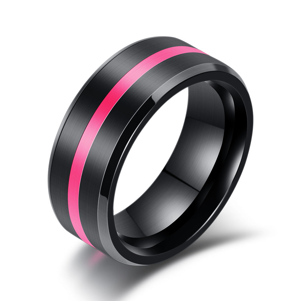 Herren Ring mit modernem, schwarz-grünem Design Shop Nory