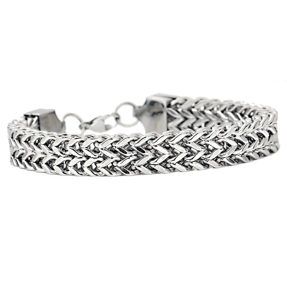 Herren Robust geflochtenes Edelstahlarmband Shop Nory