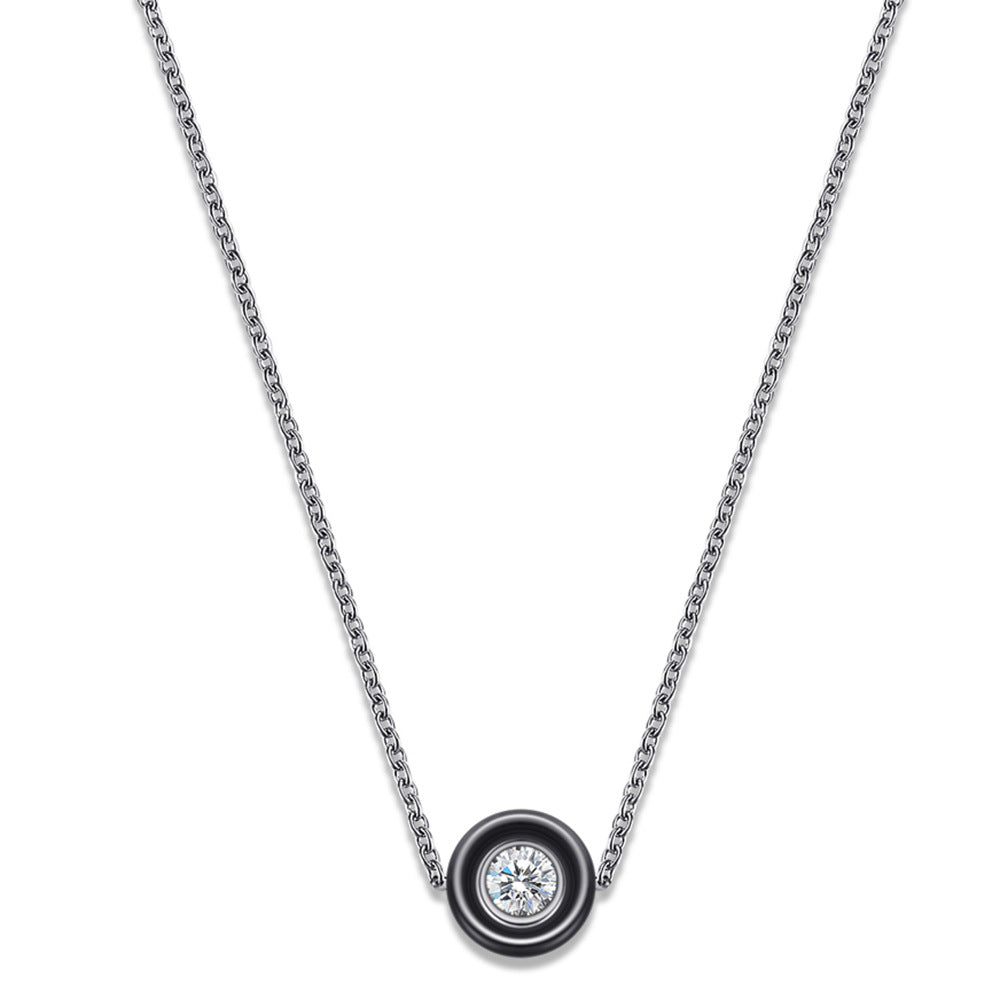 Damen Halskette mit elegantem Anhänger und funkelndem Zirkonia Shop Nory