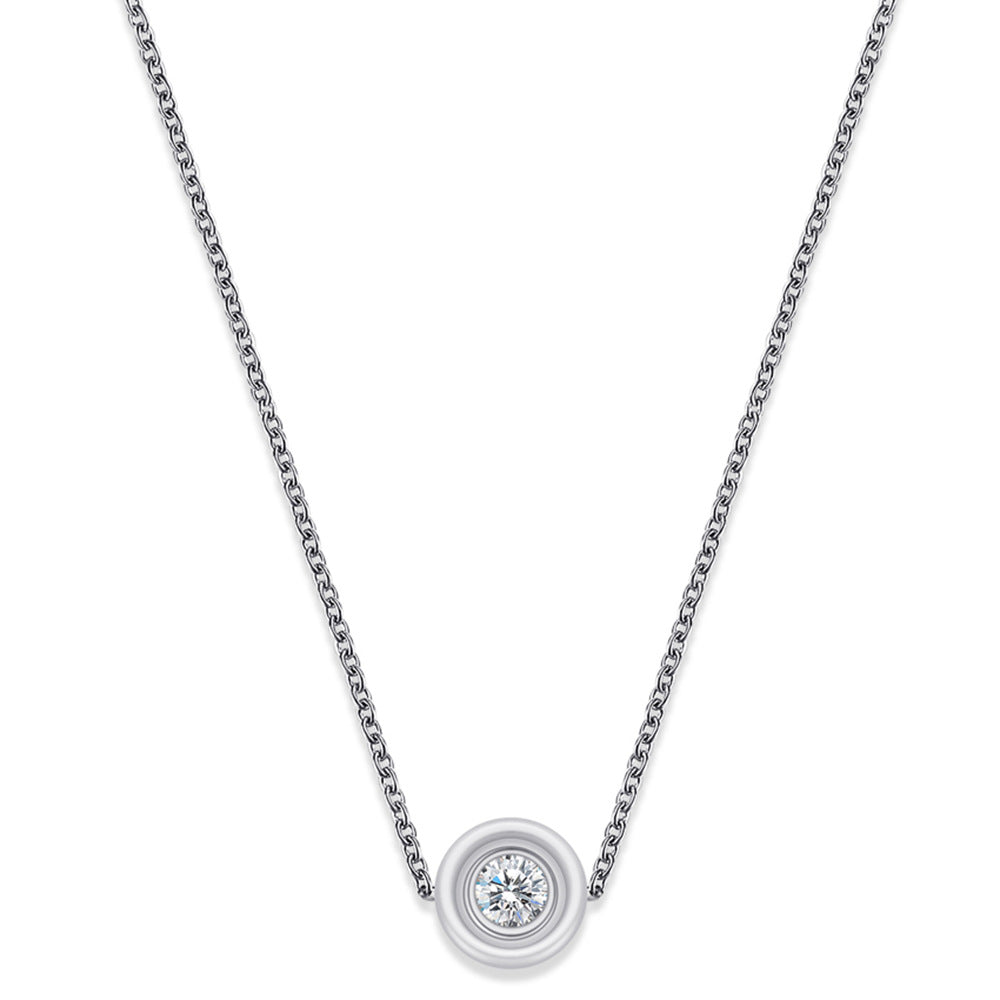 Damen Halskette mit elegantem Anhänger und funkelndem Zirkonia Shop Nory